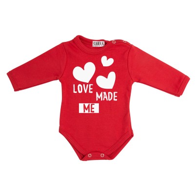 Carra Love Made Me бебешко боди